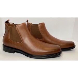 Perry Ellis Mens Chelsea Square Toe Boot Brown Size 10 NIB
